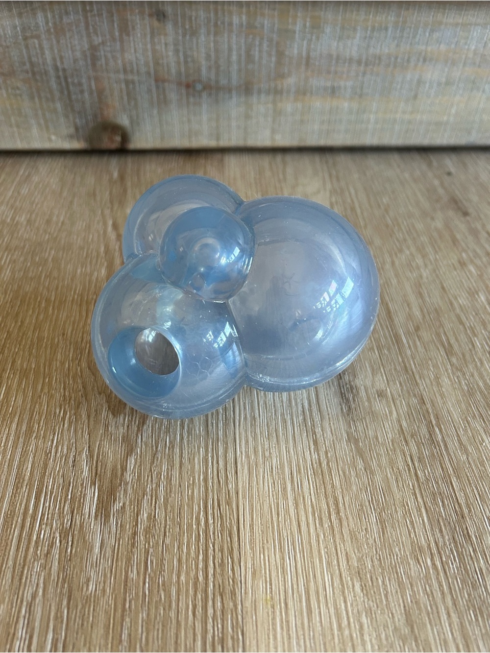 Translucent Light Blue Bubble Silicone Treat Holder Toy Bubbles Large Dog Toy